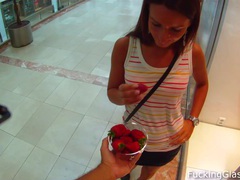 Free Kilo Movies presents: Sweet strawberry fuck in a wc