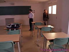Free Kilo Movies presents: Stunning japanese schoolgirl tasting her creampie