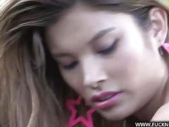 Free Kilo Movies presents: Hot asian chick masturbating in mercedes benz.