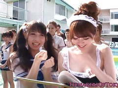 Free Kilo Movies presents: Cosplay teens cockriding at pool party