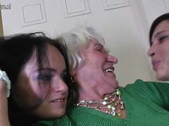 Free Kilo Movies presents: Granny norma fucks two young lesbian girls