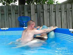 Free Kilo Movies presents: Raincoat pool sex