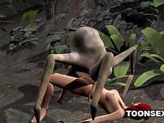 Free Kilo Movies presents: 3d redhead getting fucked by an alien spider