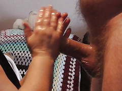 Free Kilo Movies presents: Christmas olive oil handjob and blowjob part 1 of 3