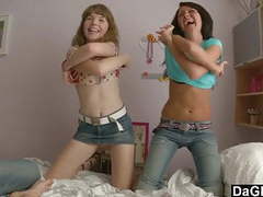 Free Kilo Movies presents: Lesbian teen couple seduce a guy