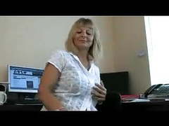 Free Kilo Movies presents: Office milf pantyhose strip and masturbation