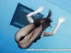Free Kilo Movies presents: Zuzanna is swimming in pantyhose in the pool