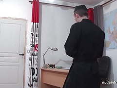 Free Kilo Movies presents: Young black schoolgirl banged by a priest in classroom