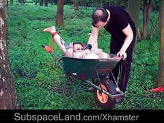 Free Kilo Movies presents: Young slave get tied up and fucked in the garden