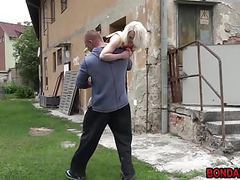 Free Kilo Movies presents: Beautiful blonde babe taken tied and fucked like a slave