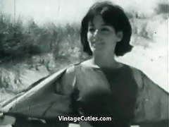 Free Kilo Movies presents: Nudist girl's day on a beach (1960s vintage)
