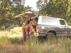 Free Kilo Movies presents: Almost busted outdoor naked fuck by the forest under the sun