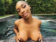 Free Kilo Movies presents: Aamazing outdoors interracial sex in the pool with hot jaymee green