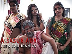 Free Kilo Movies presents: Teen bahuraniyo ko jhagarte dekh dada sasur ne unhe chod ne ka prastav diya aur  jo huya part 1 me dekhiye