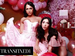 Free Kilo Movies presents: Transfixed - big tits t-girl khloe kay enjoys lesbian babe jane wilde's gorilla grip pussy