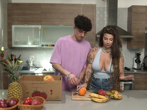Free Kilo Movies presents: Tattooed indica flower having fun while giving a nice titjob
