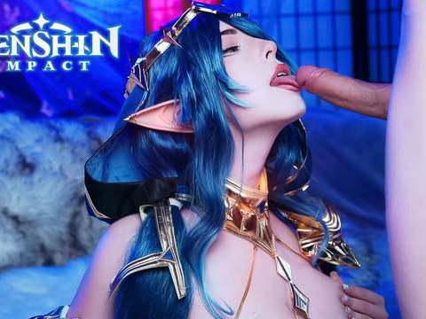 Free Kilo Movies presents: Genshin impact. layla swallows a big cock down her throat - mollyredwolf