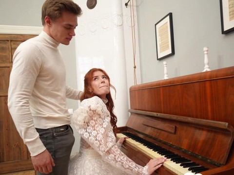 Free Kilo Movies presents: Redhead pianist goes nuts for my hard dick after practice