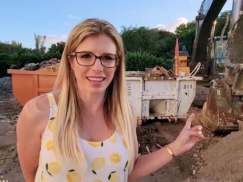 Free Kilo Movies presents: Outdoors video of sexy blonde wife cory chase with glasses