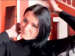 Free Kilo Movies presents: Blue eyed girl in black turtleneck strips