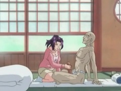 Free Kilo Movies presents: Hentai girl slowly jerks off a monster cock
