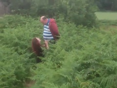 Free Kilo Movies presents: Busty wife jerks off a stranger in a field