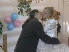 Free Kilo Movies presents: Bride in glasses has cock in her ass