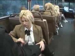 Free Kilo Movies presents: Naughty schoolgirl suck and stroke on the bus