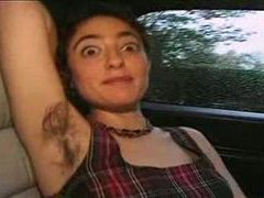 Free Kilo Movies presents: She shows her hairy body in the car