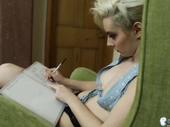Free Kilo Movies presents: Slender sexy blonde with her small tits exposed