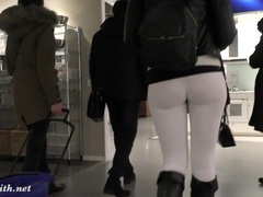 Free Kilo Movies presents: Jeny smith  camel toe white leggings