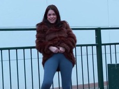 Free Kilo Movies presents: Public pissing play makes this girl so horny