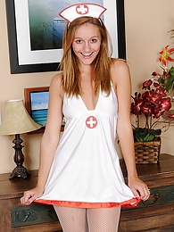 Free Kilo Movies presents: Slutty and horny teen nurse Chandler Fay strips naked