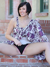 Free Kilo Movies presents: Pretty iranian dark-haired Brooke Lee Adams pleasures her pussy in a secluded area